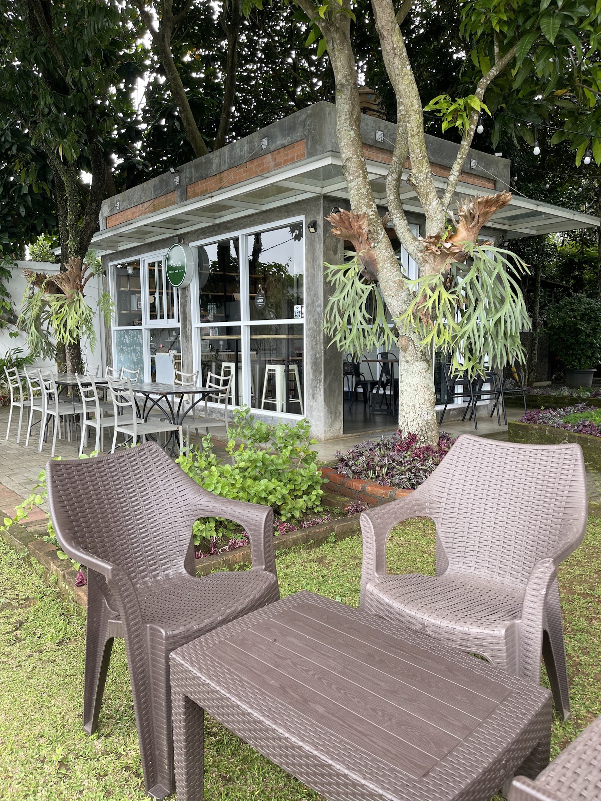 Greens Foods and View hilltop terrace overlooking Bandung from Cimenyan