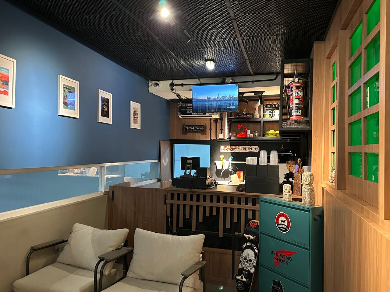 Dialog Space Coffee & Eatery cozy interior in Lengkong